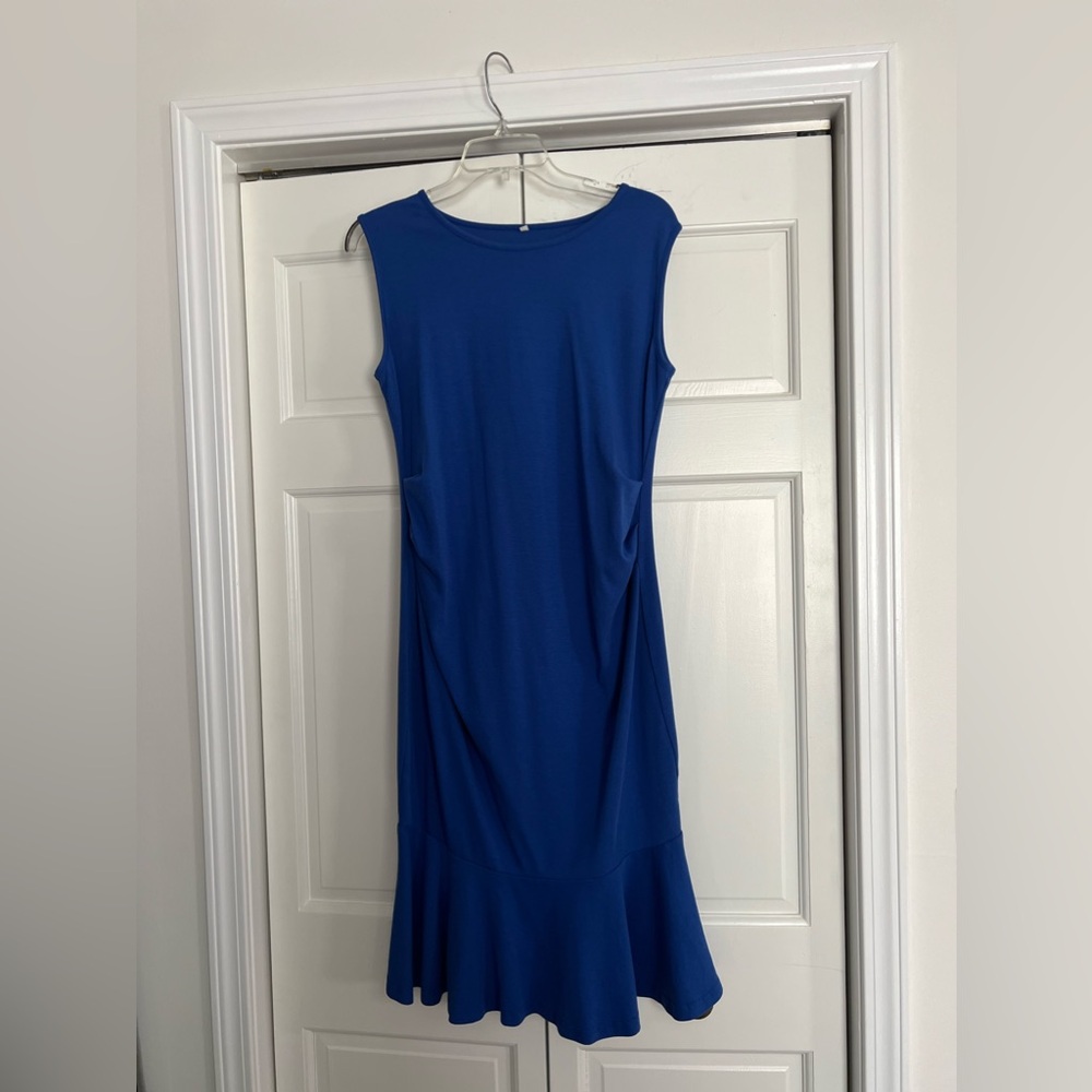 Royal blue maternity dress
